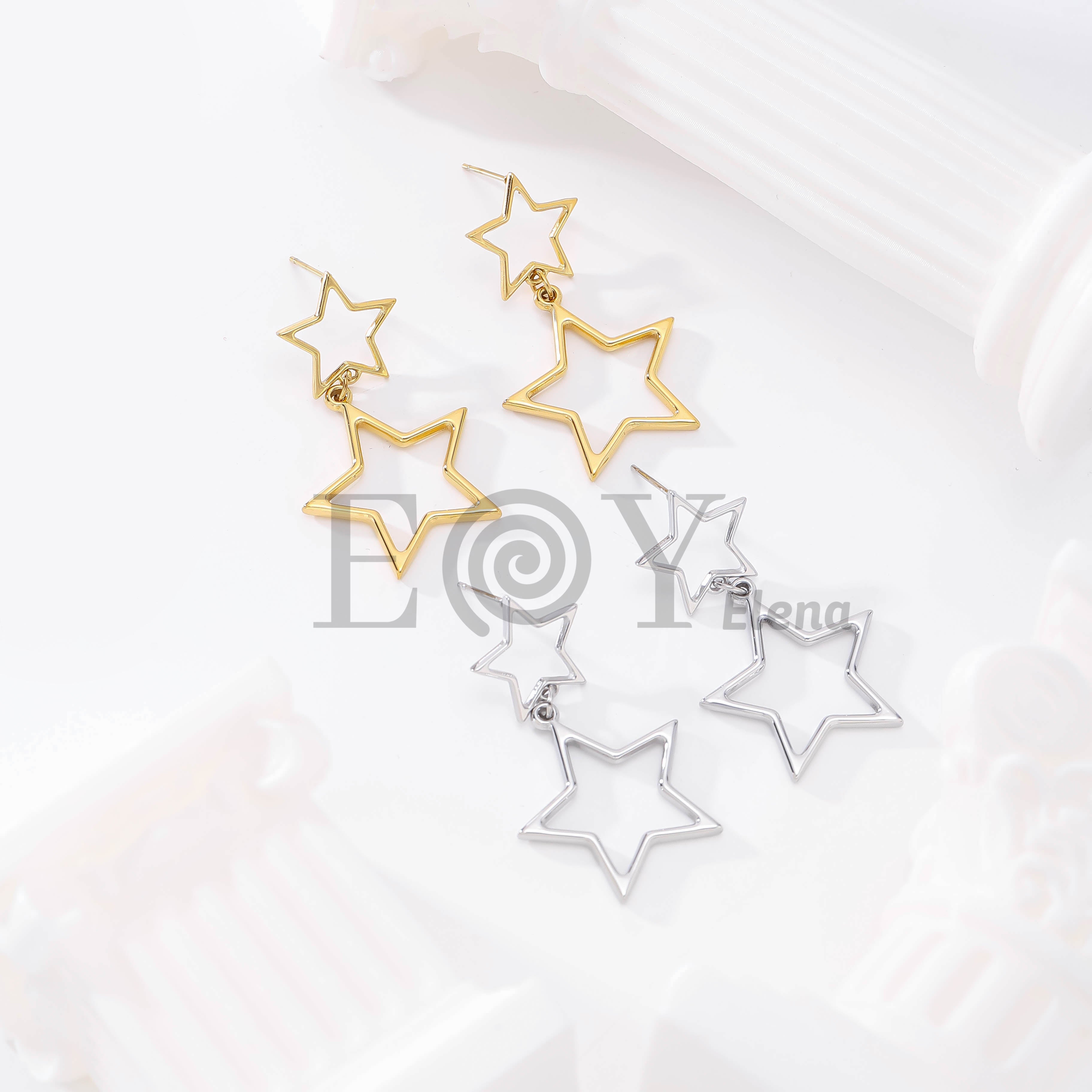 Pendientes Estrella Doble