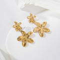 Pendientes Flor Tropical Dorada