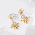 Pendientes Flor Dorada