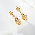 Pendientes Hoja Orgánica Martillada