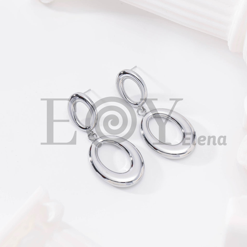 Pendientes Ovalados Dobles