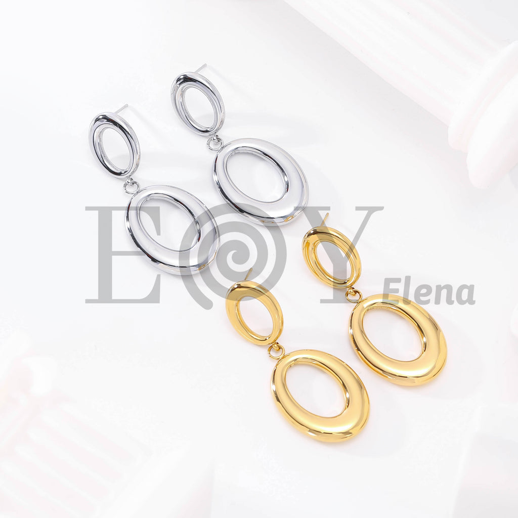 Pendientes Ovalados Dobles