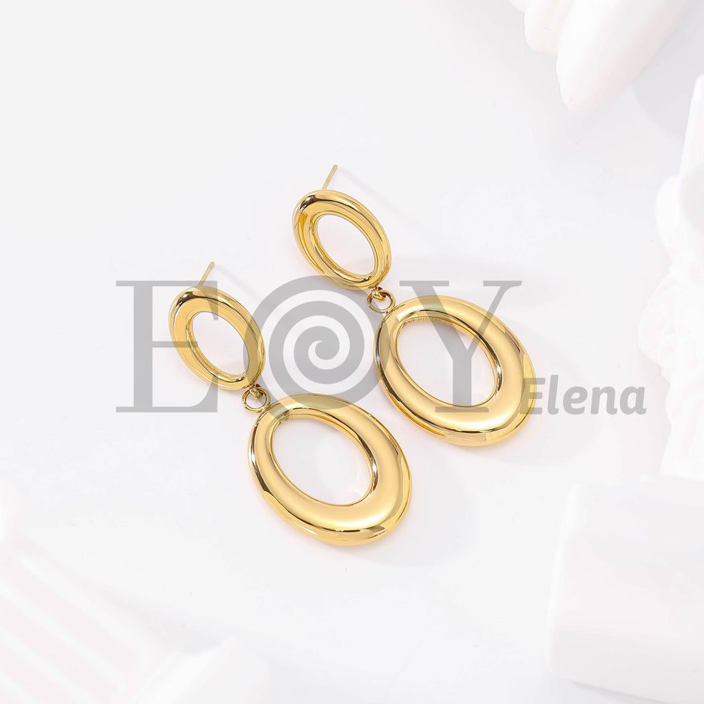 Pendientes Ovalados Dobles