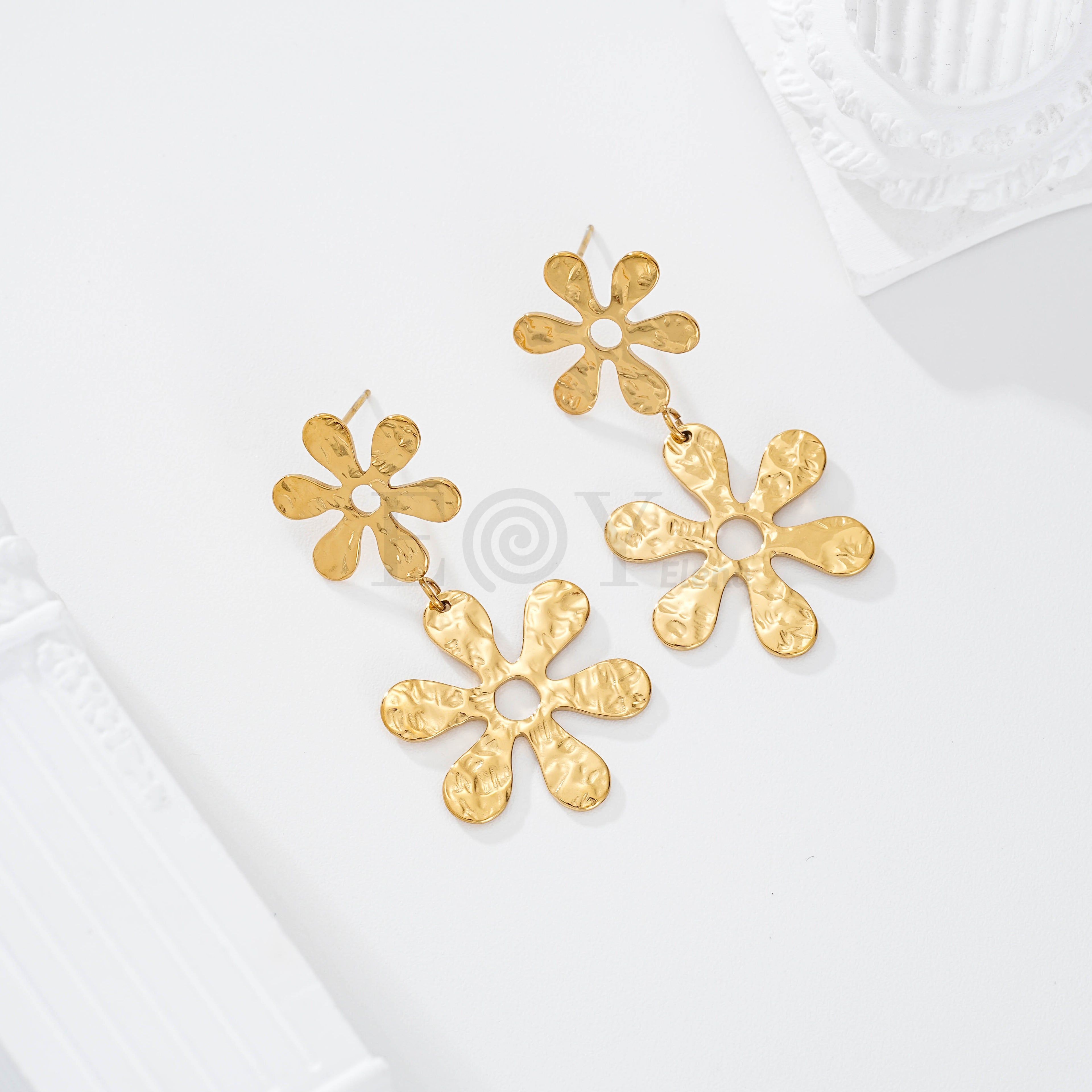 Pendientes doble flor