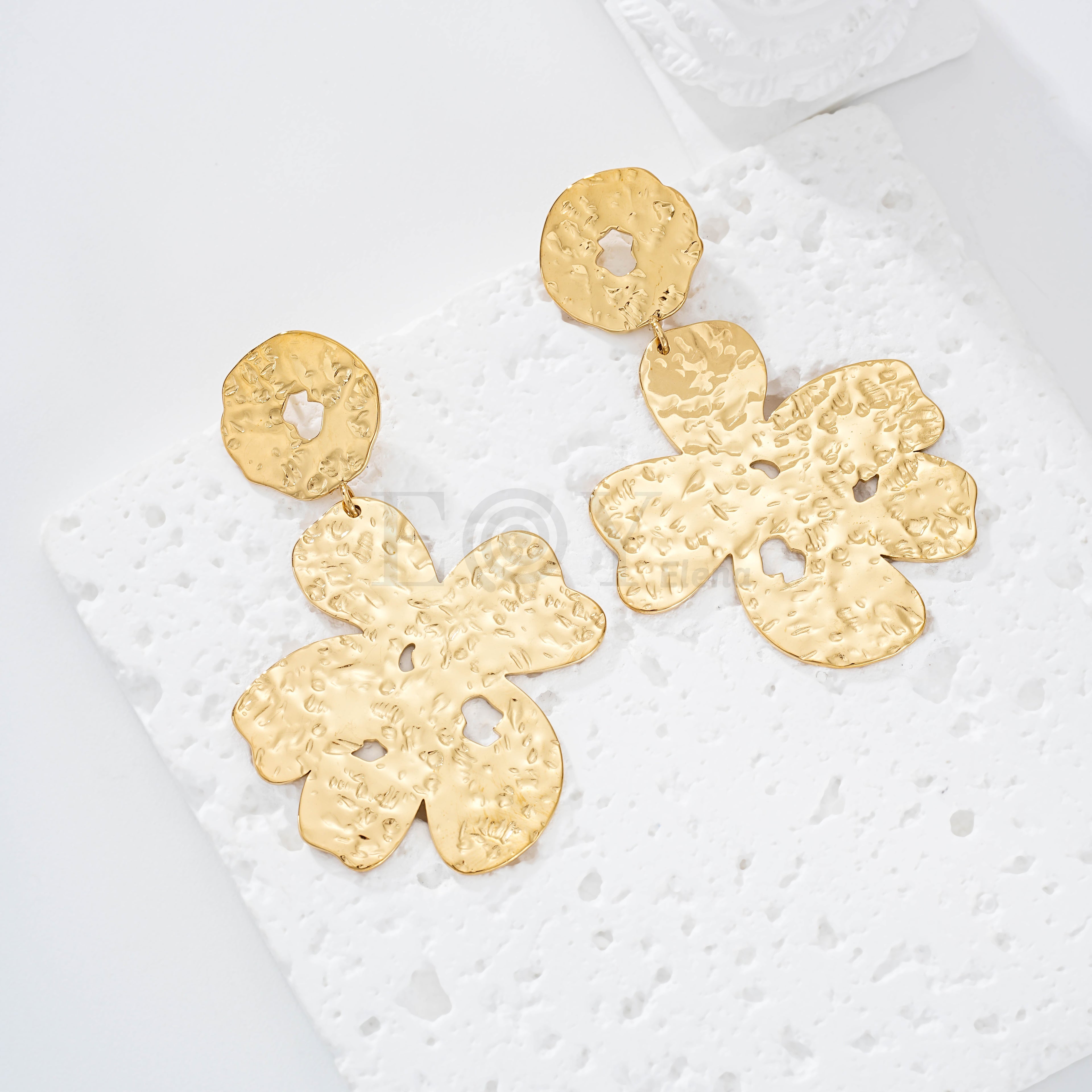 Pendientes hoja textura