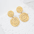 Pendientes chapa espiral textura