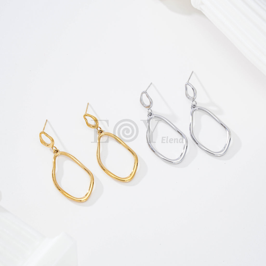 Pendientes doble aro regular