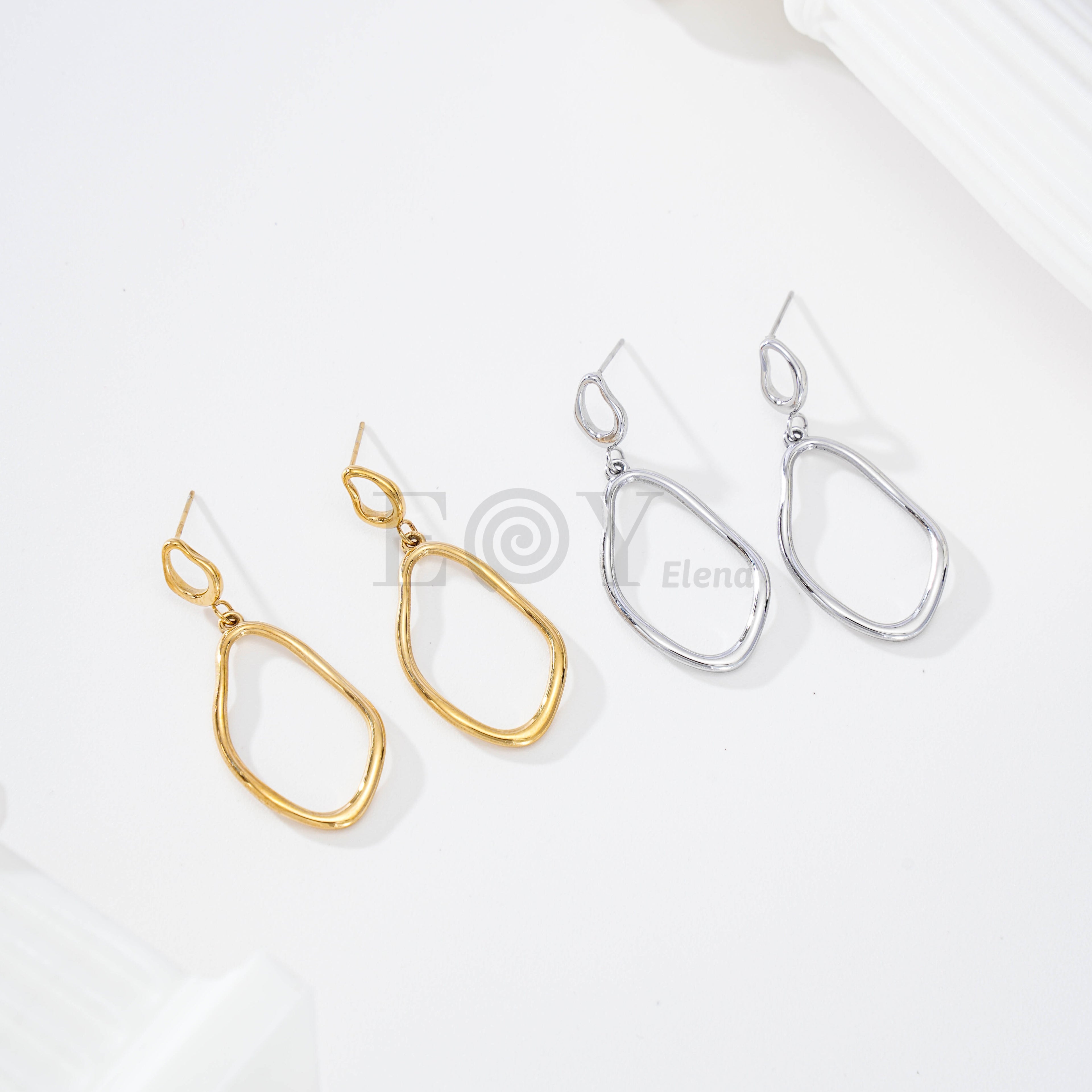 Pendientes doble aro regular