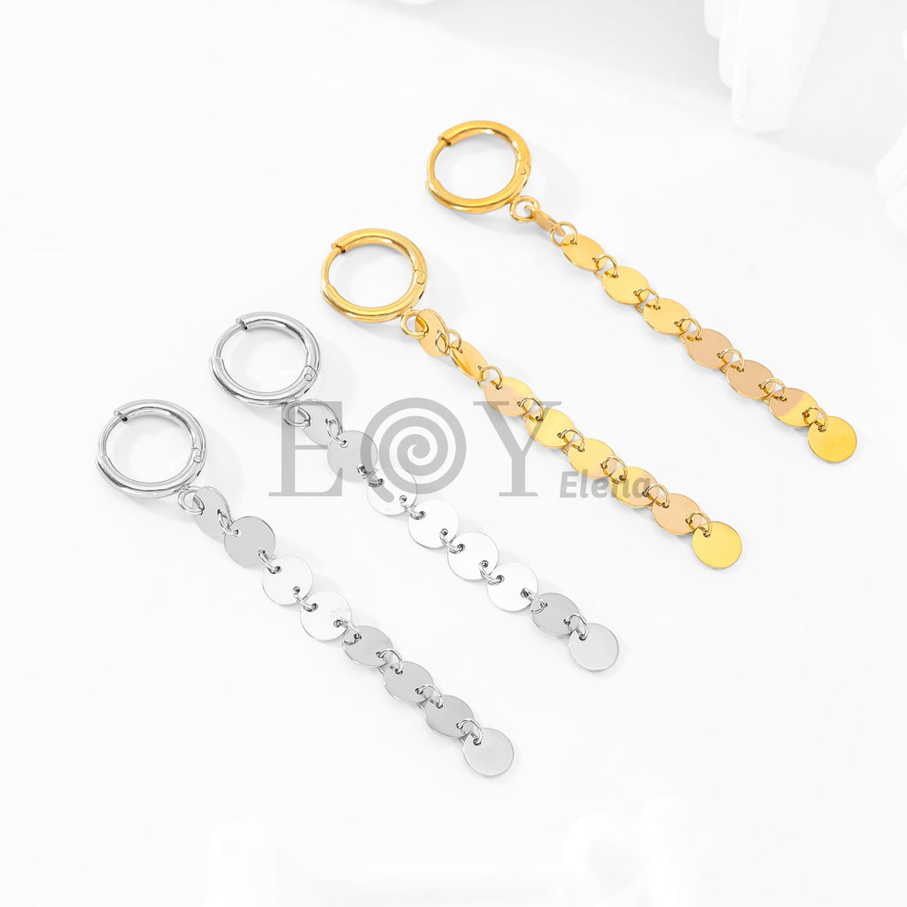 Pendientes de aro y eslabones circulos