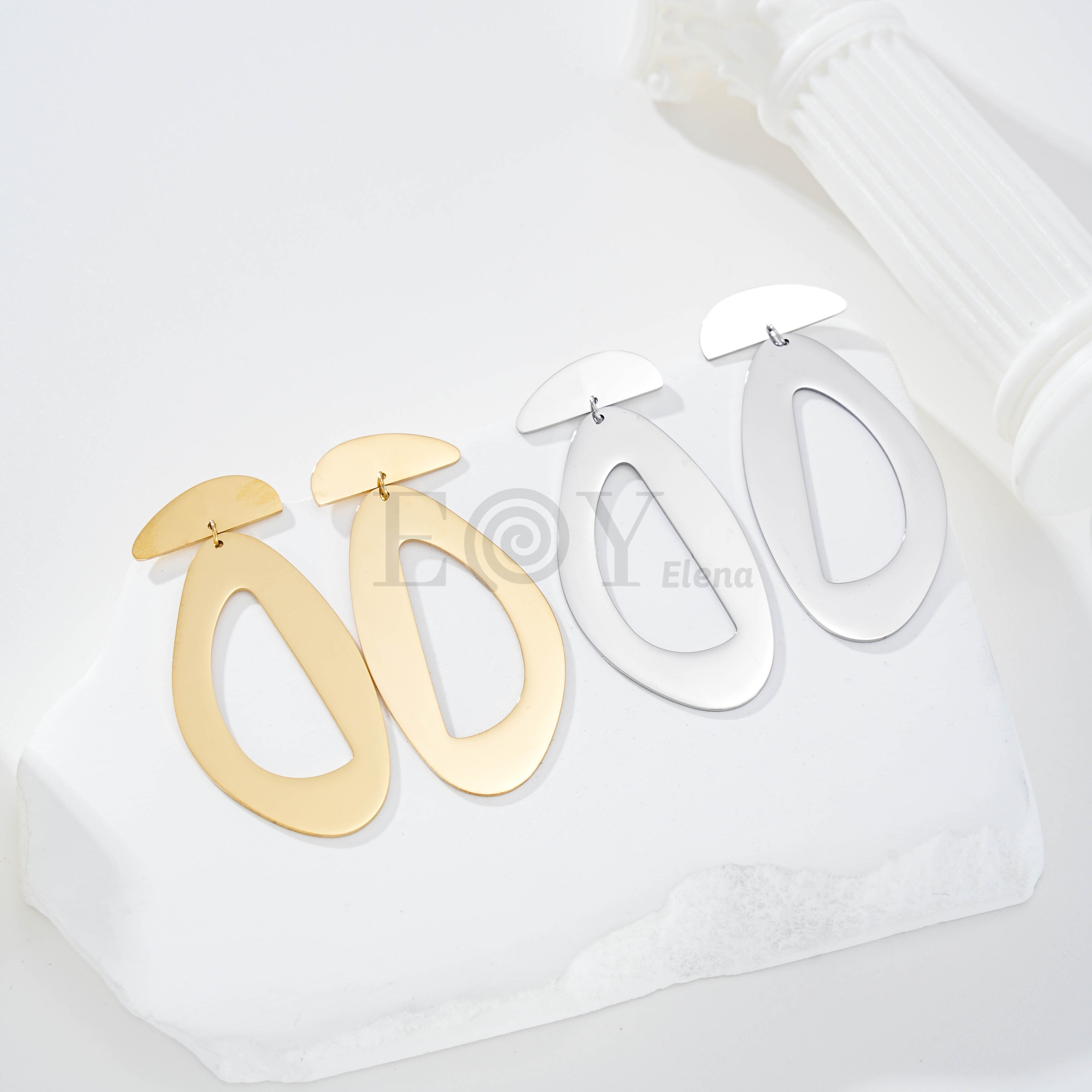 Pendientes chapa forma irregular