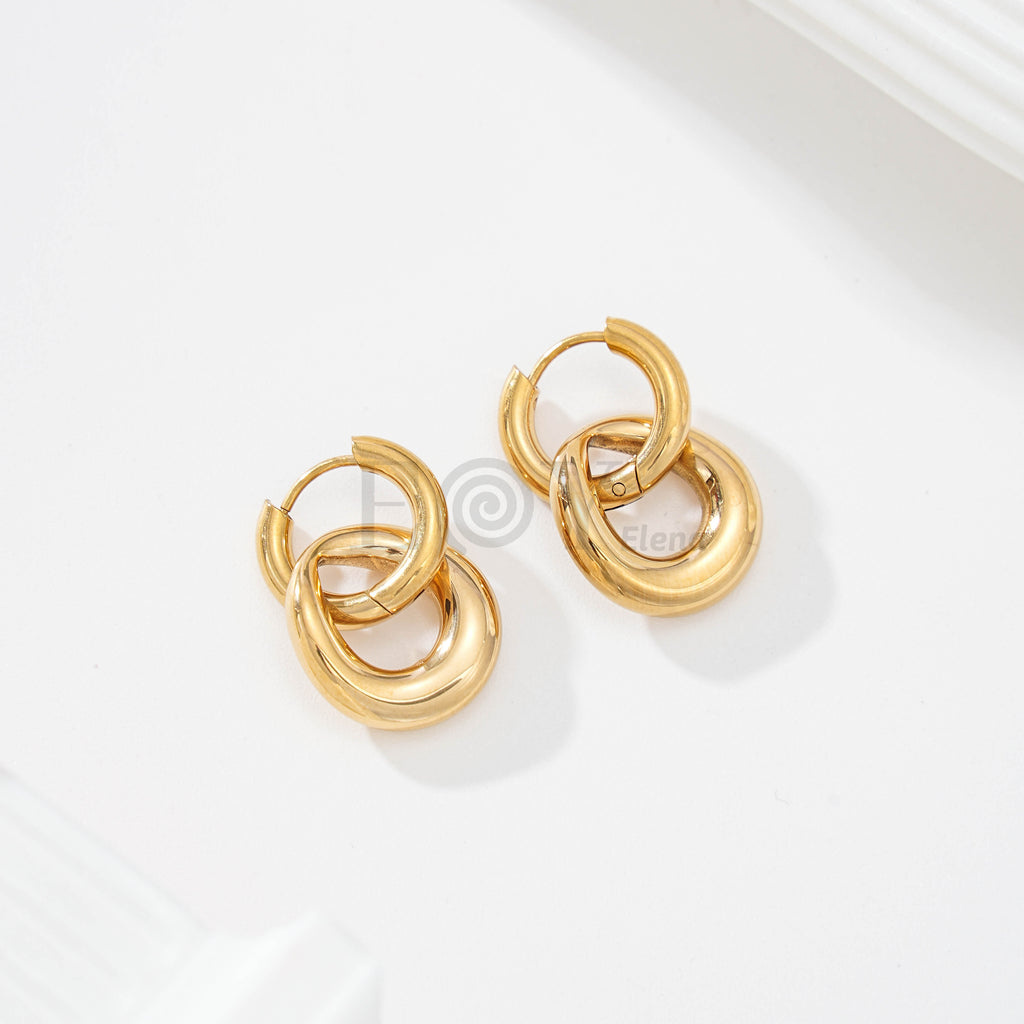 Pendientes de doble aro