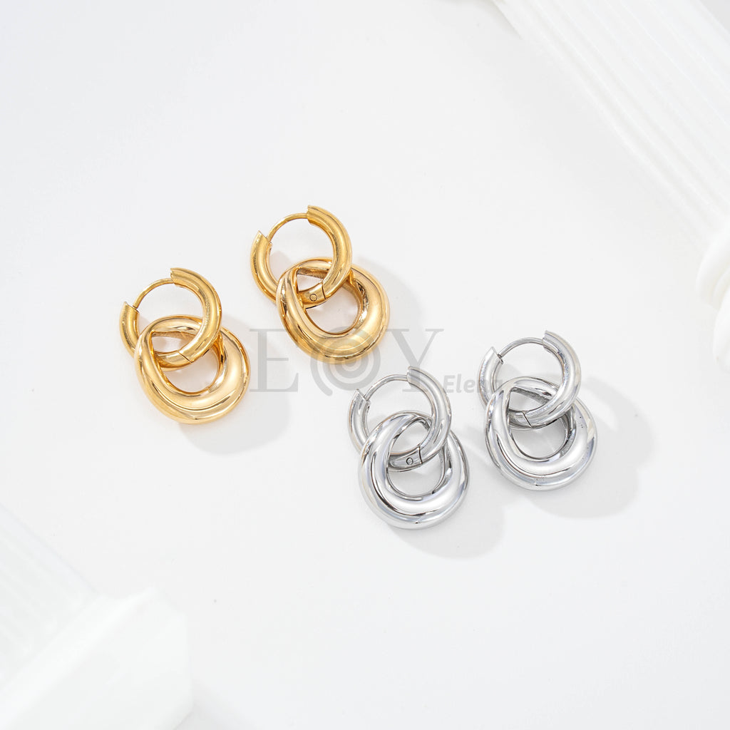 Pendientes de doble aro