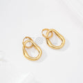 Pendientes aro doble irregular