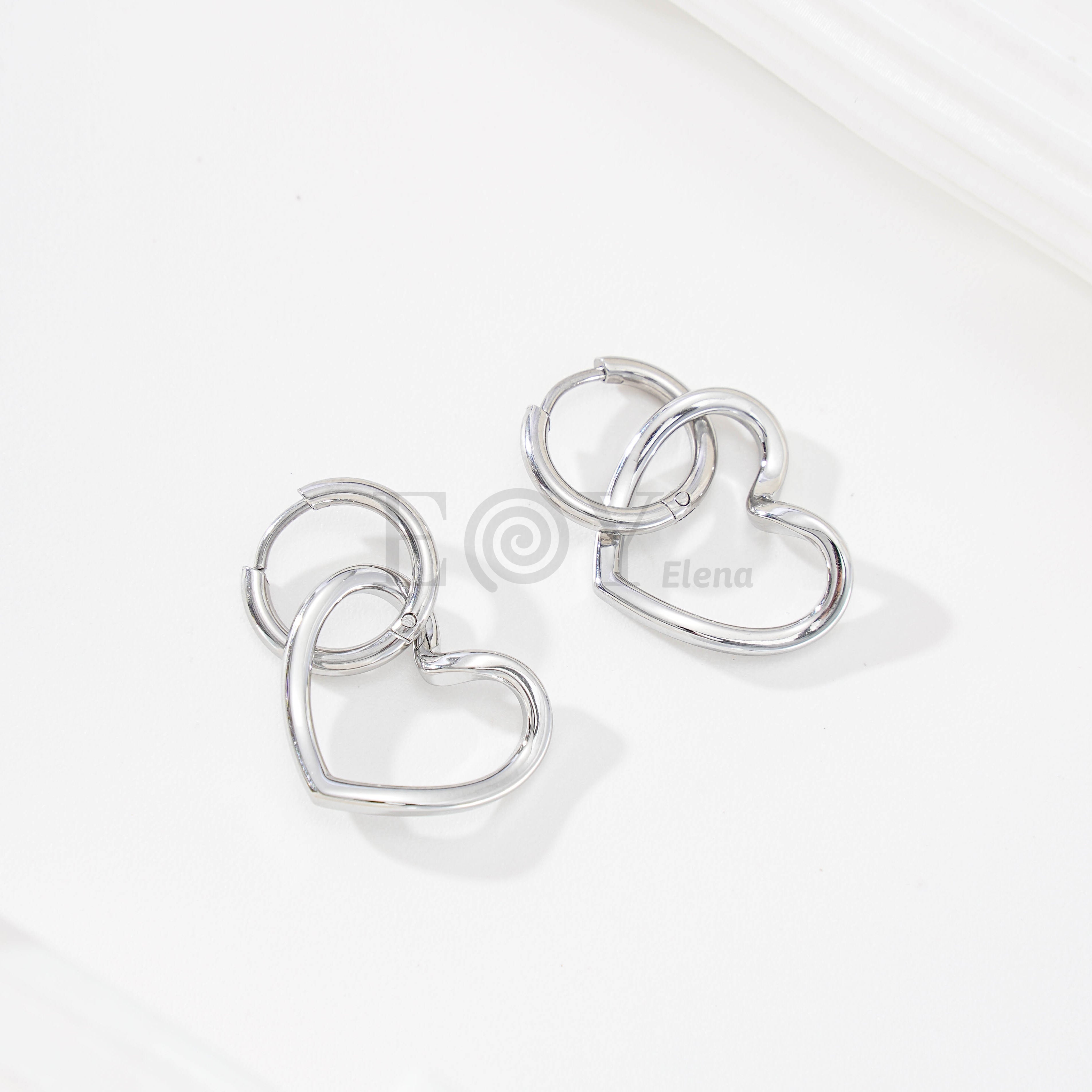 Pendientes aro con corazón grade
