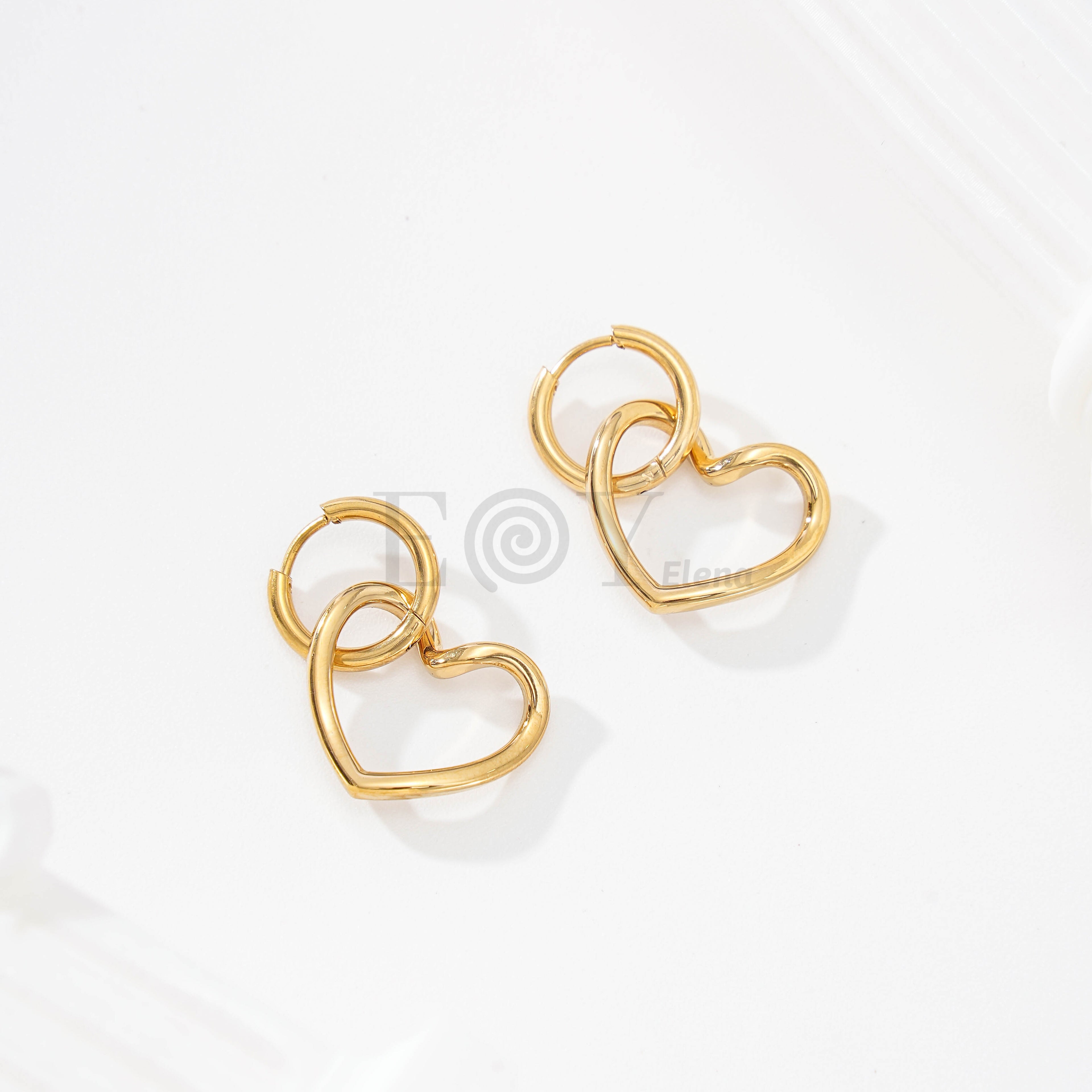 Pendientes aro con corazón grade