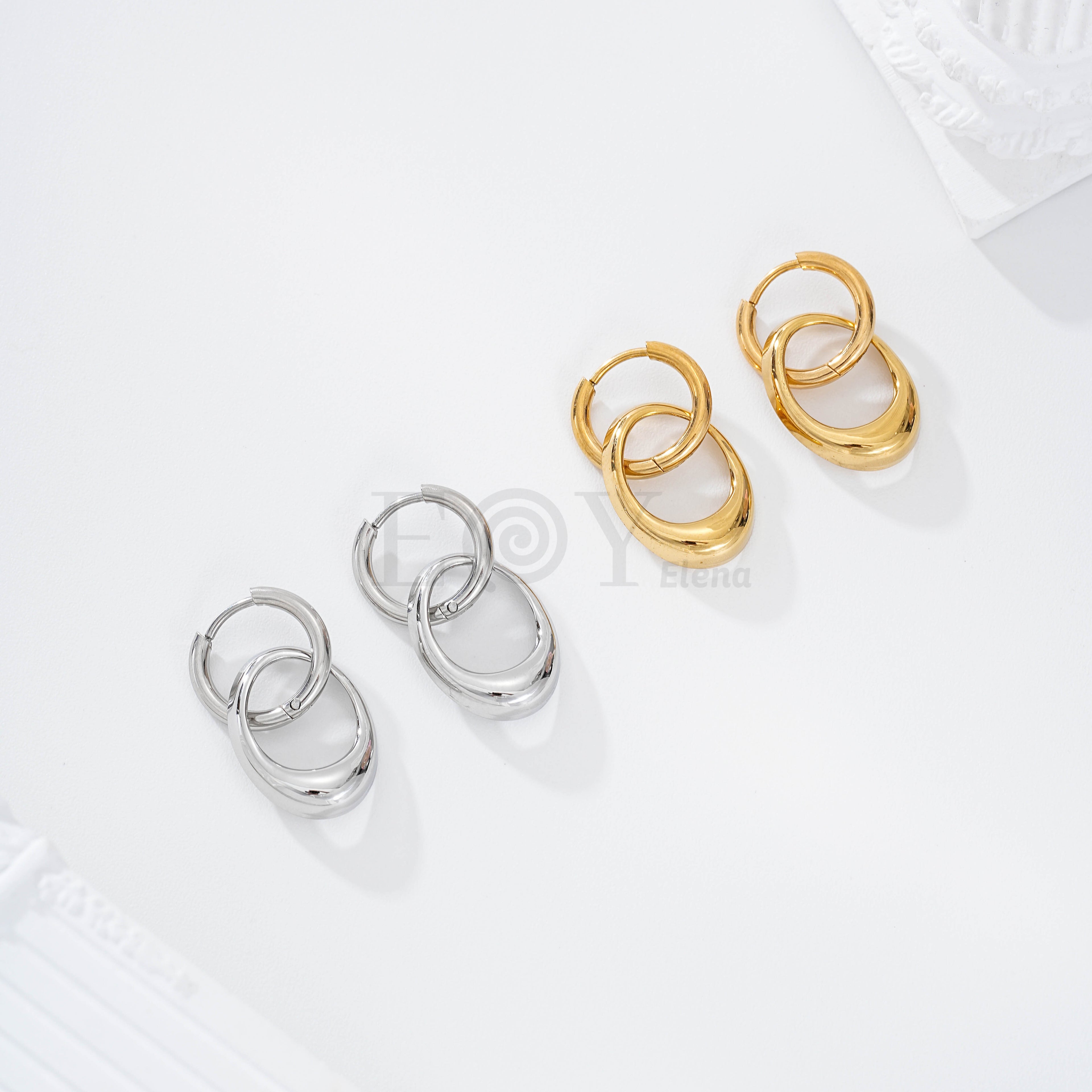 Pendientes doble aro