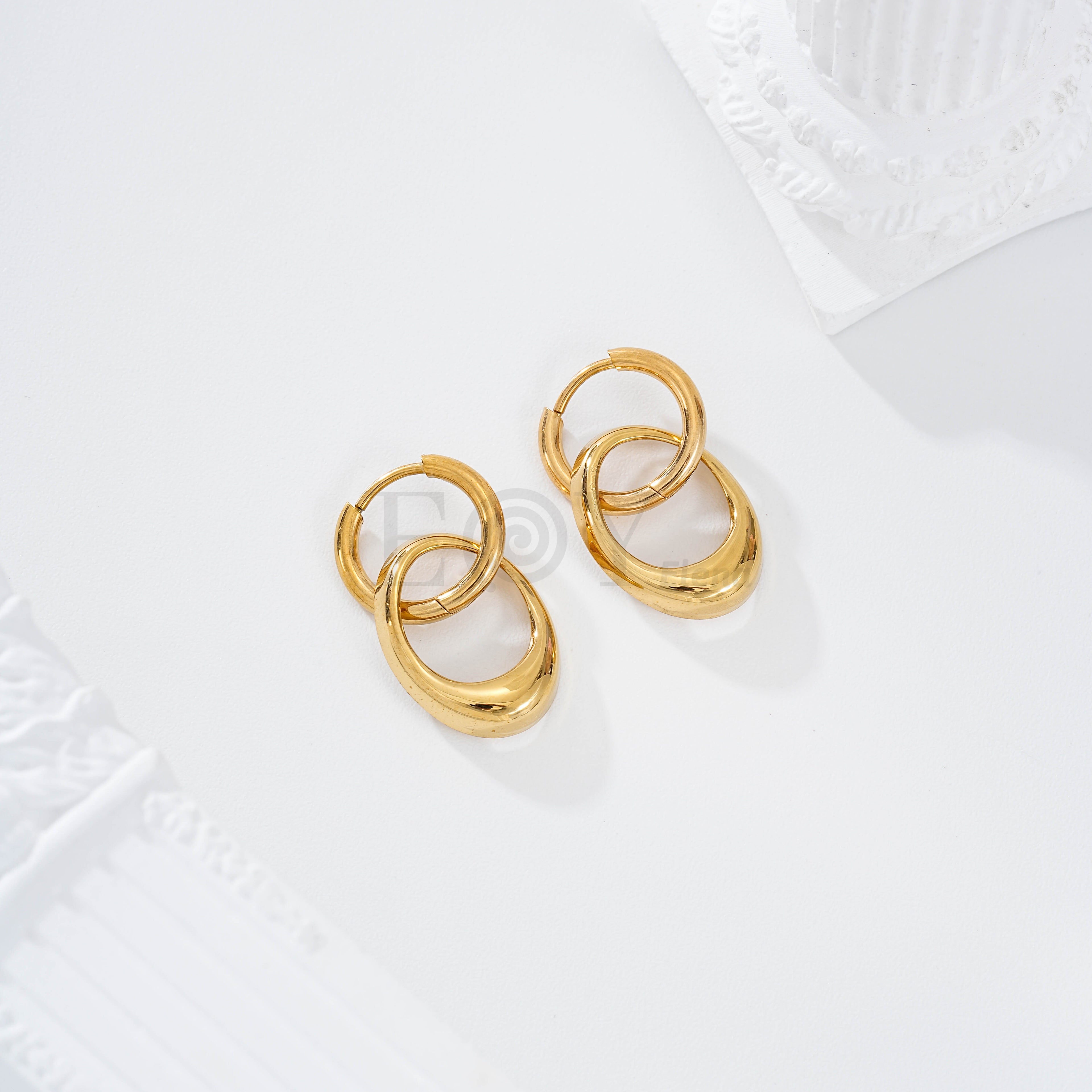 Pendientes doble aro