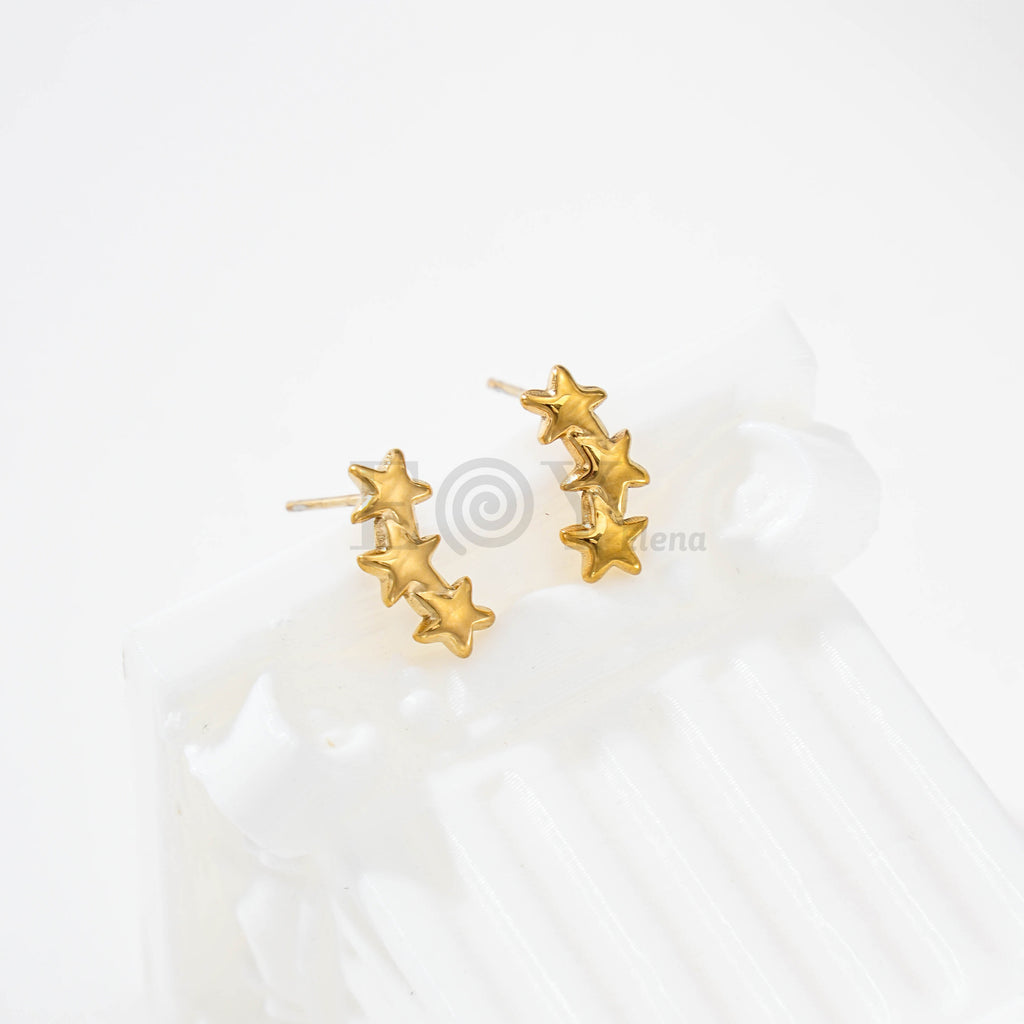 Pendientes triple estrella