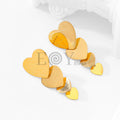 Pendientes largos corazones