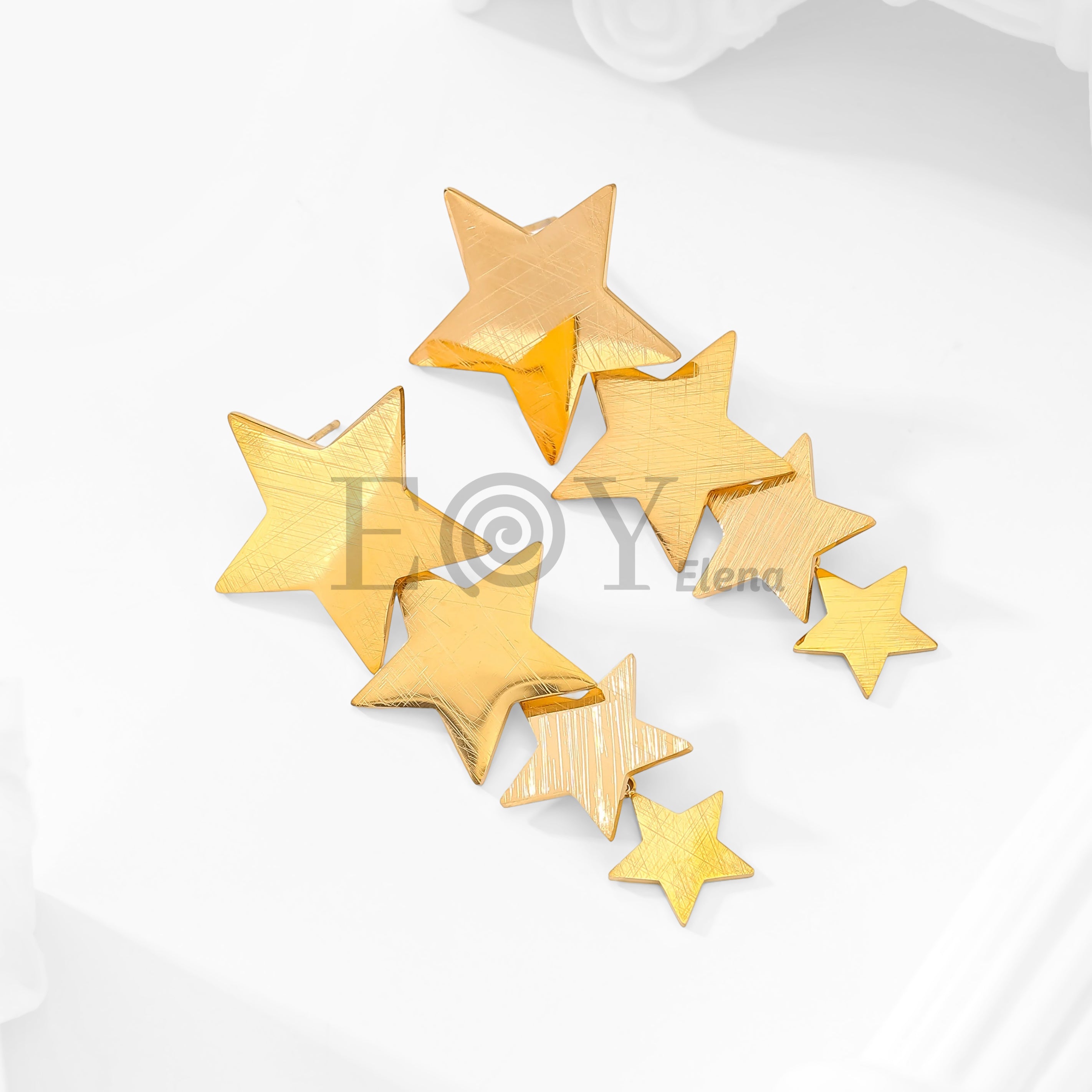 Pendientes largos estrellas