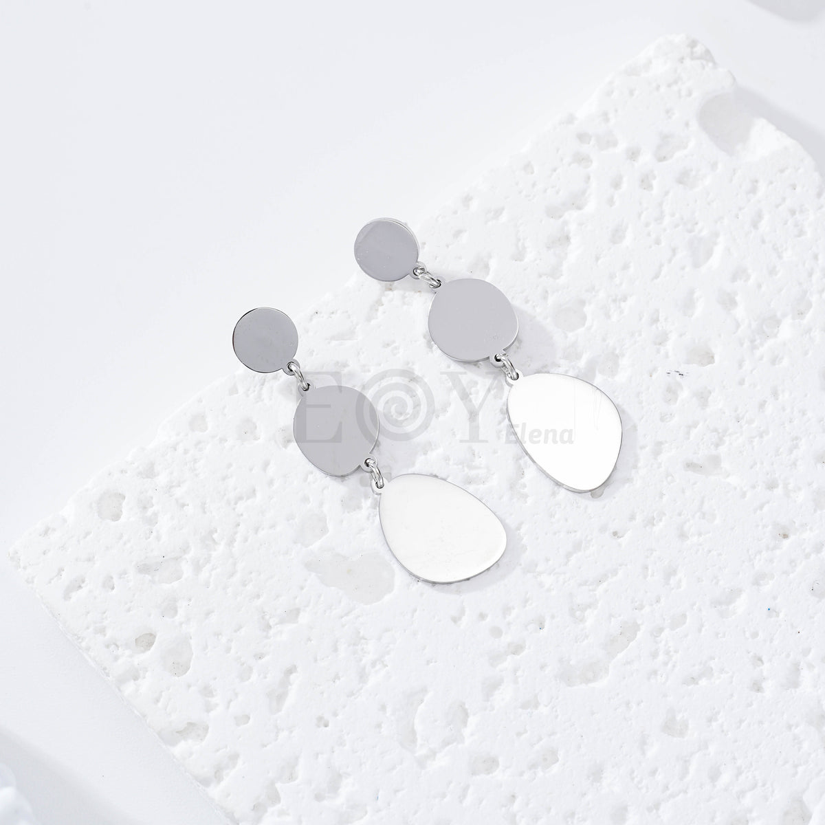 Pendientes de tres chapas acero