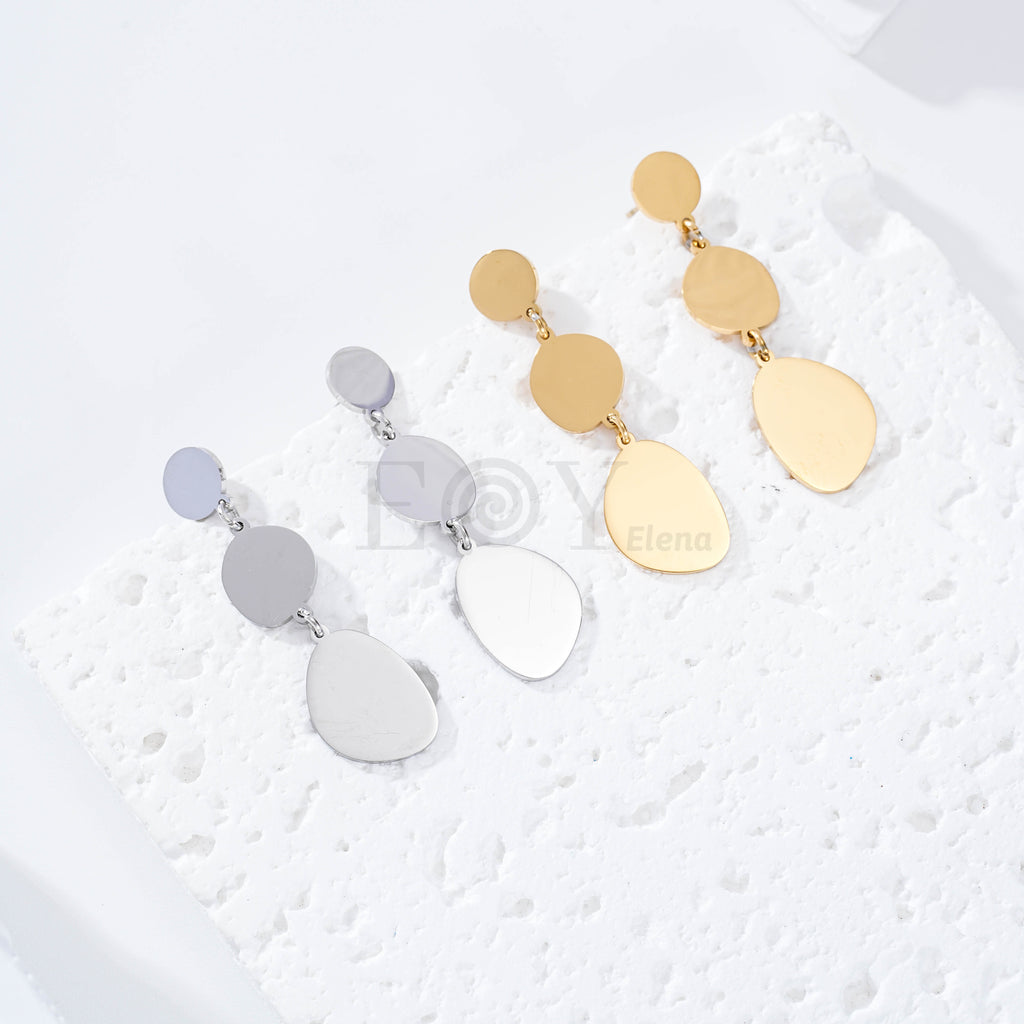 Pendientes de tres chapas acero