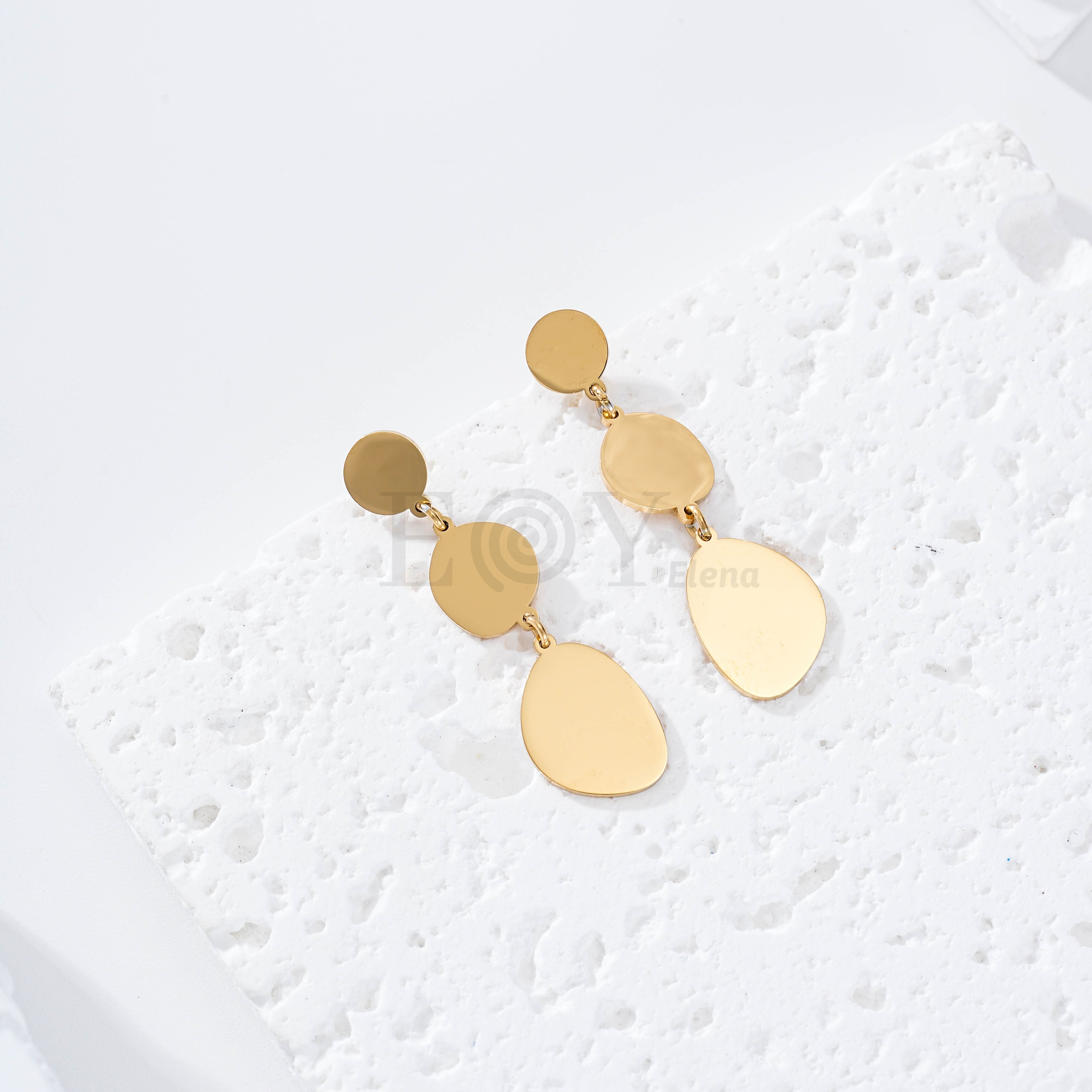 Pendientes de tres chapas acero