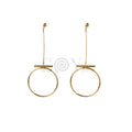 Pendientes con aro largo acero