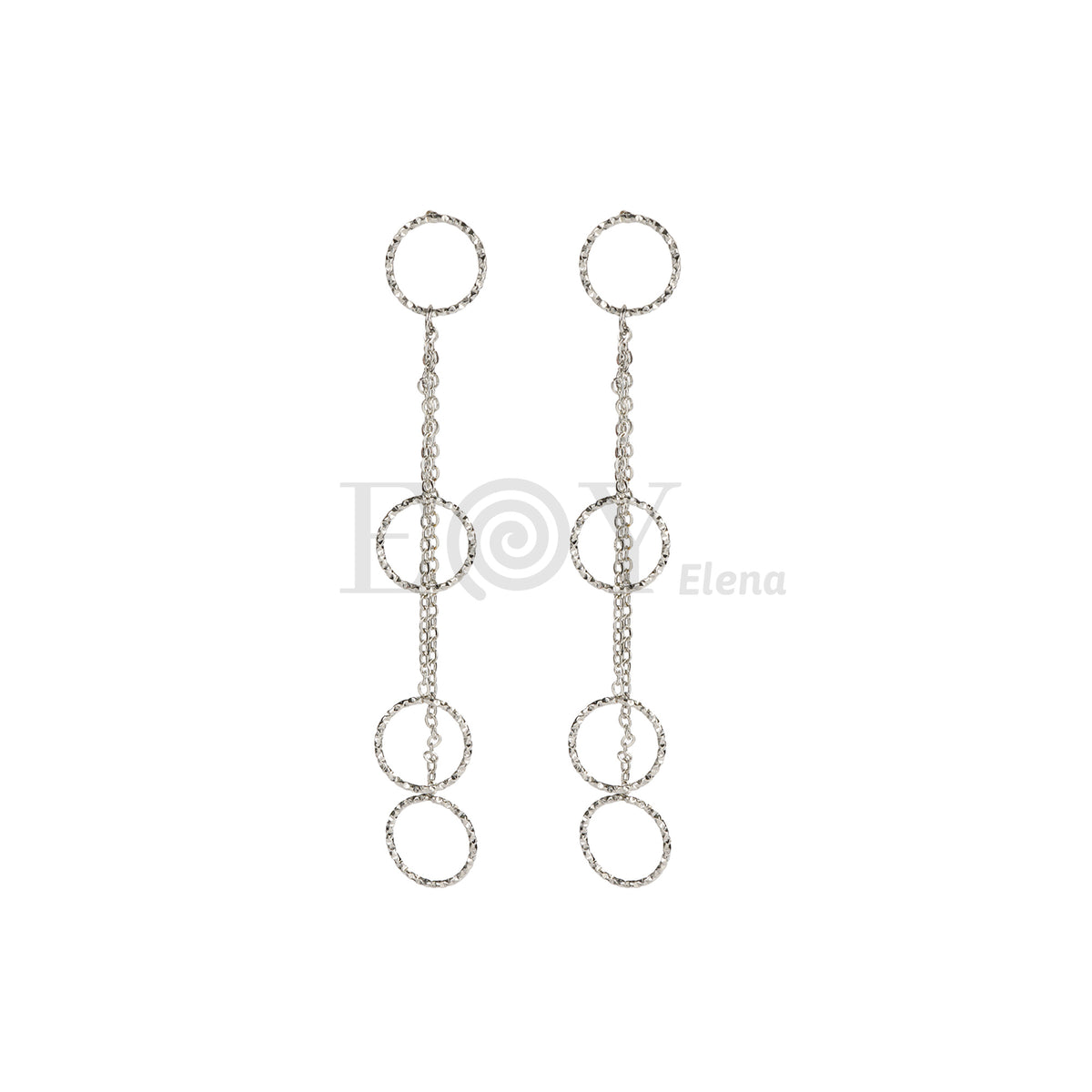 Pendientes con aros colgantes acero