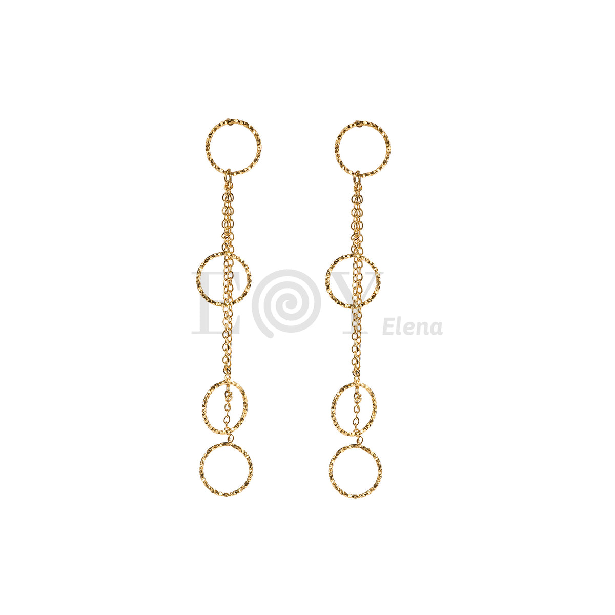 Pendientes con aros colgantes acero