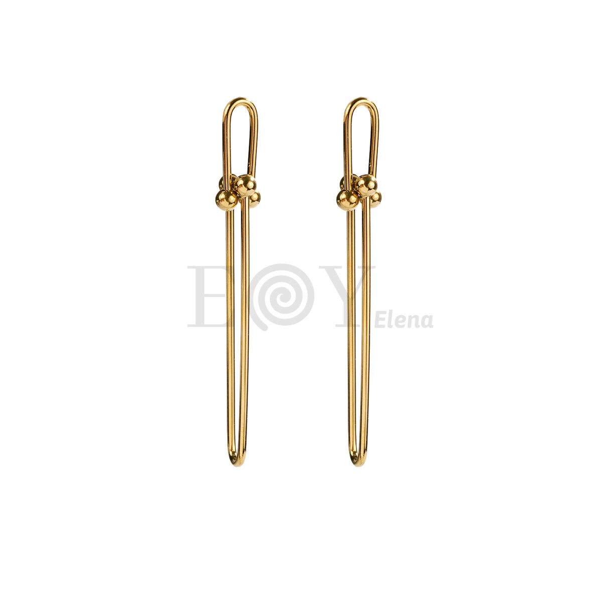 Pendientes con bolitas acero