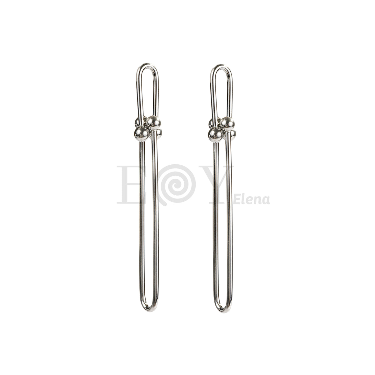 Pendientes con bolitas acero