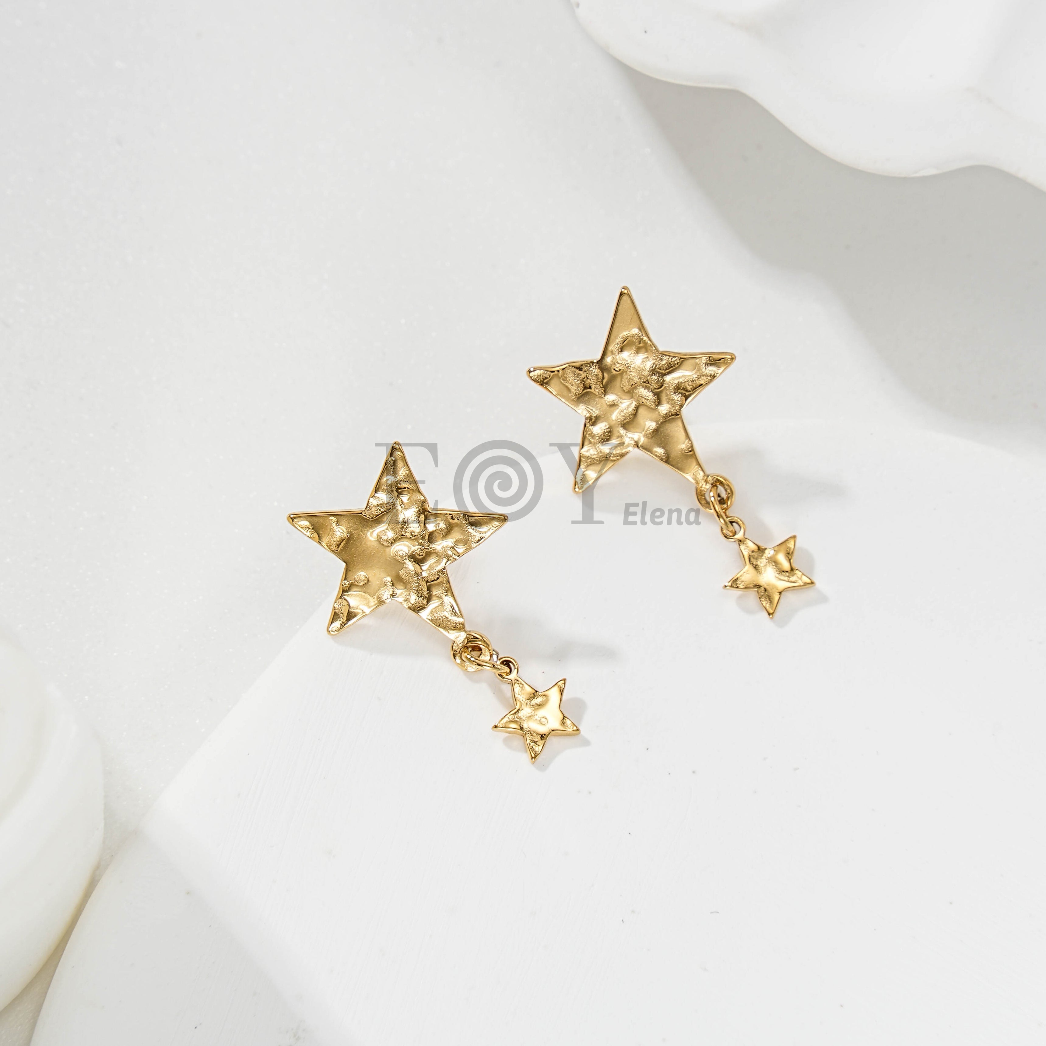 Pendientes doble estrella