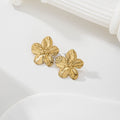 Pendientes flor texturizada