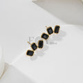 Pendientes triple piedra
