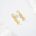 Pendientes de aro pez relieve