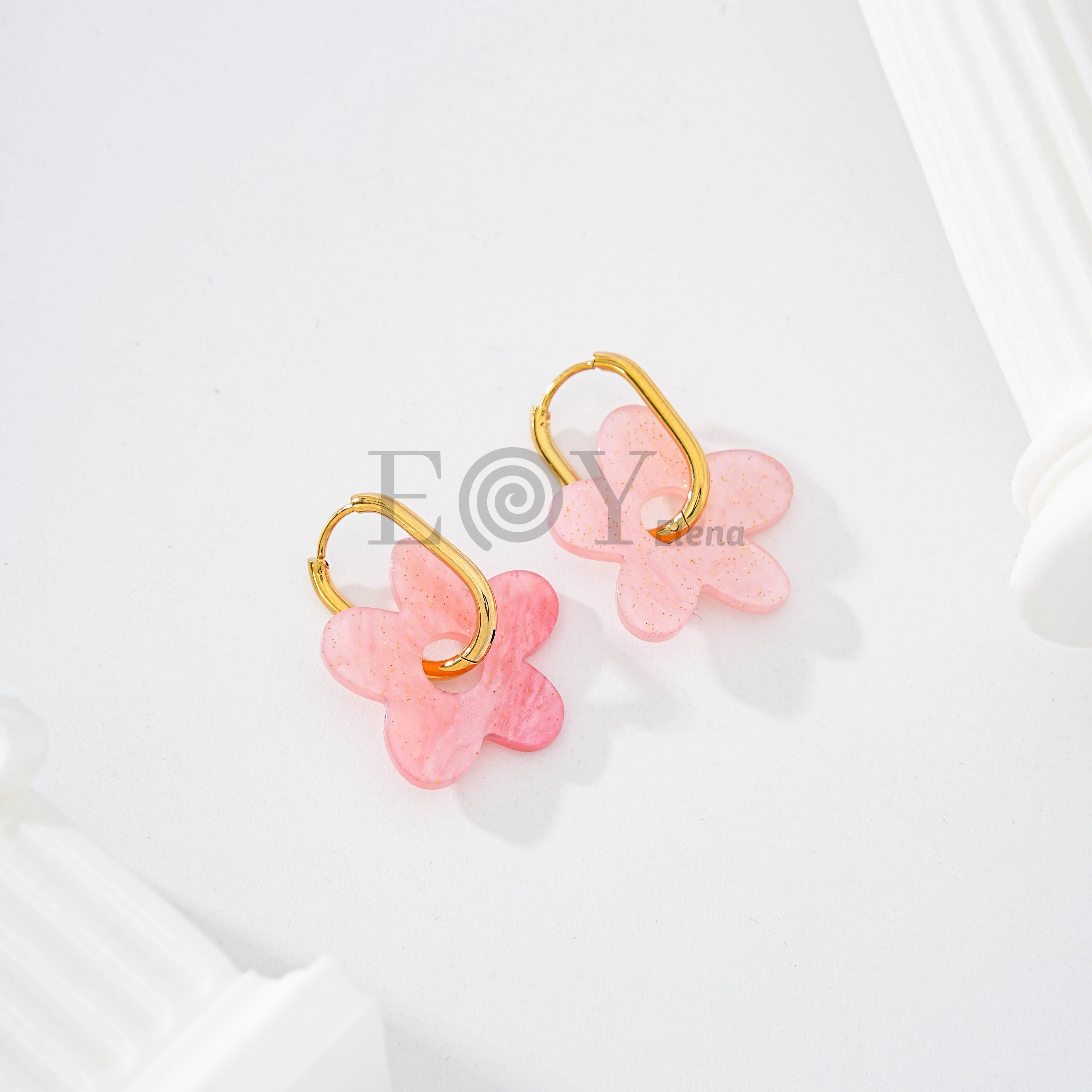 Pendientes aro y flor