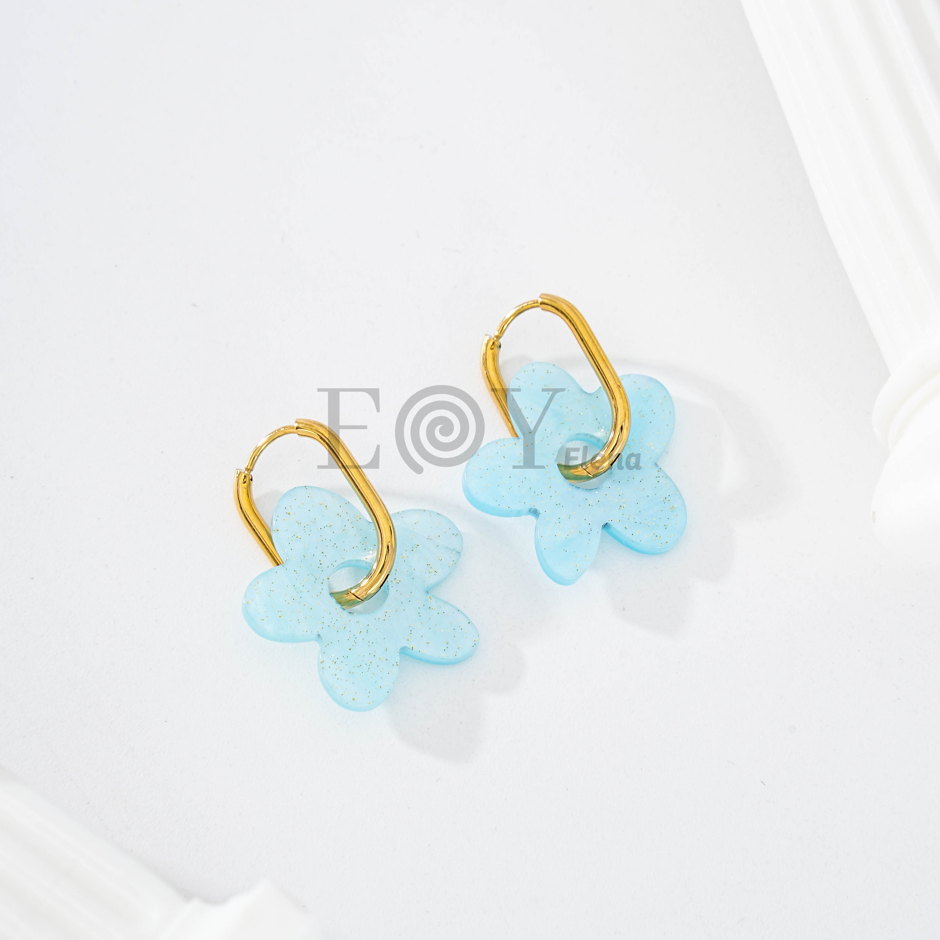 Pendientes aro y flor