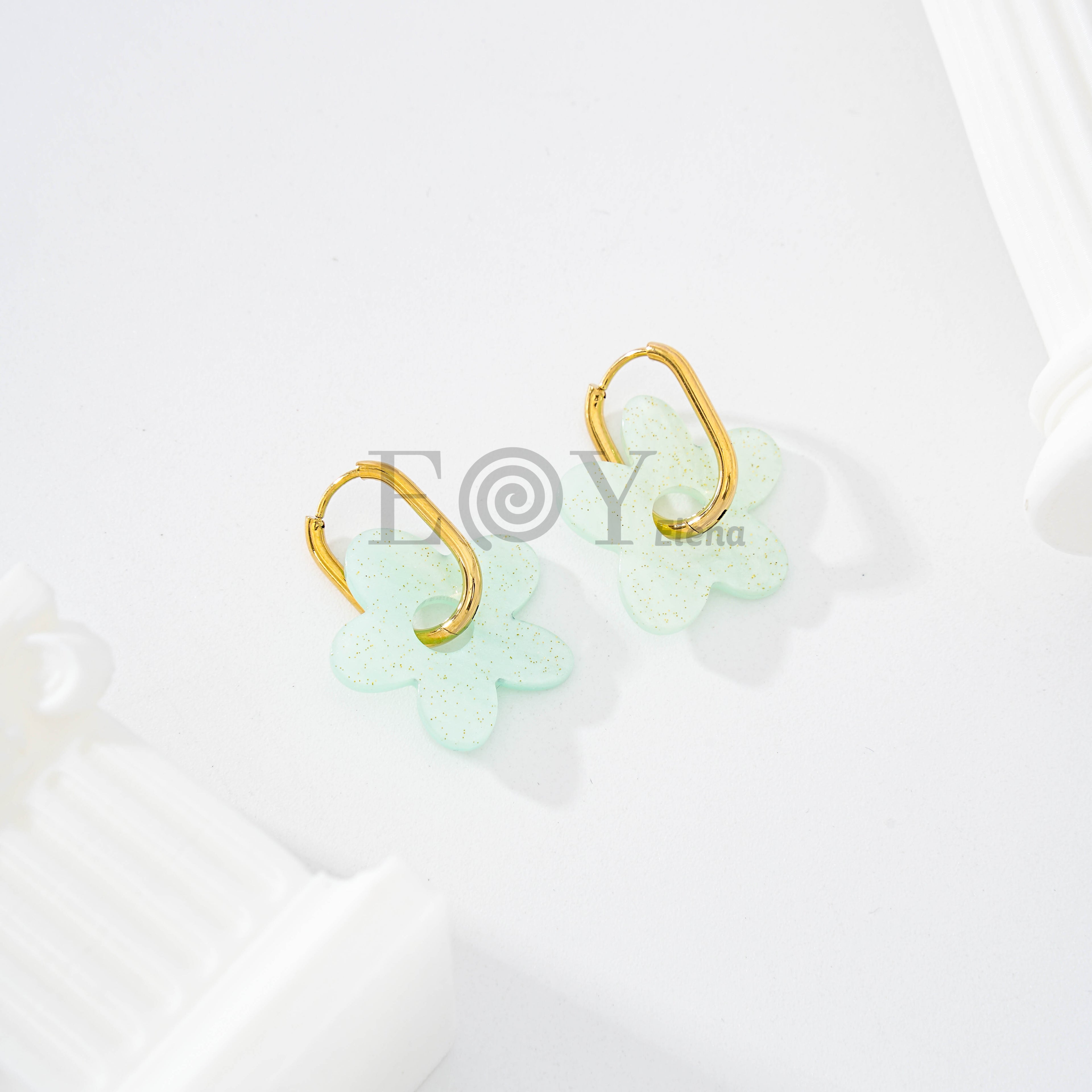 Pendientes aro y flor