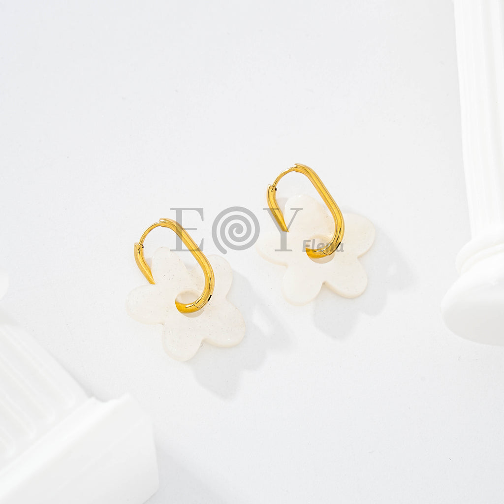Pendientes aro y flor