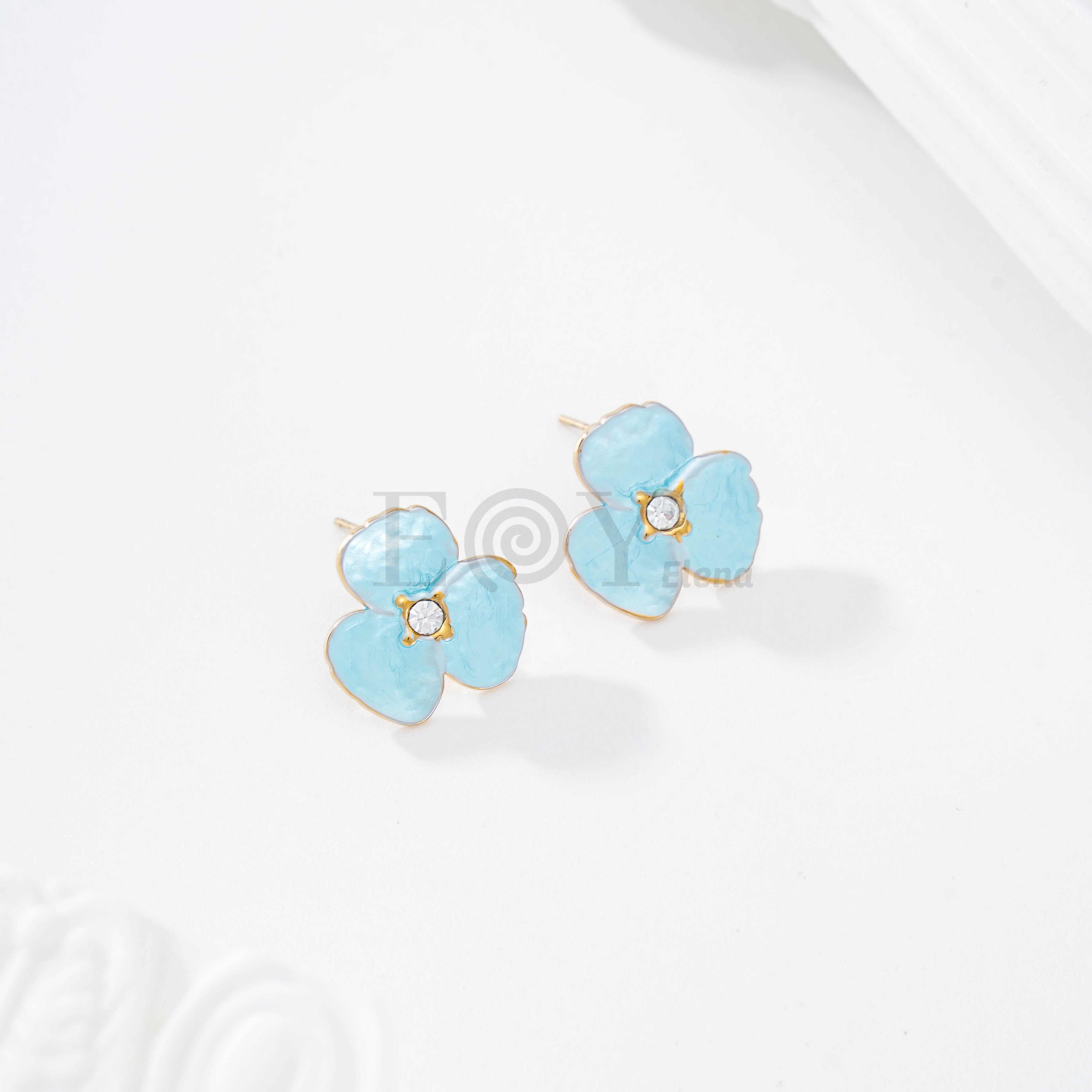 Pendientes flor color
