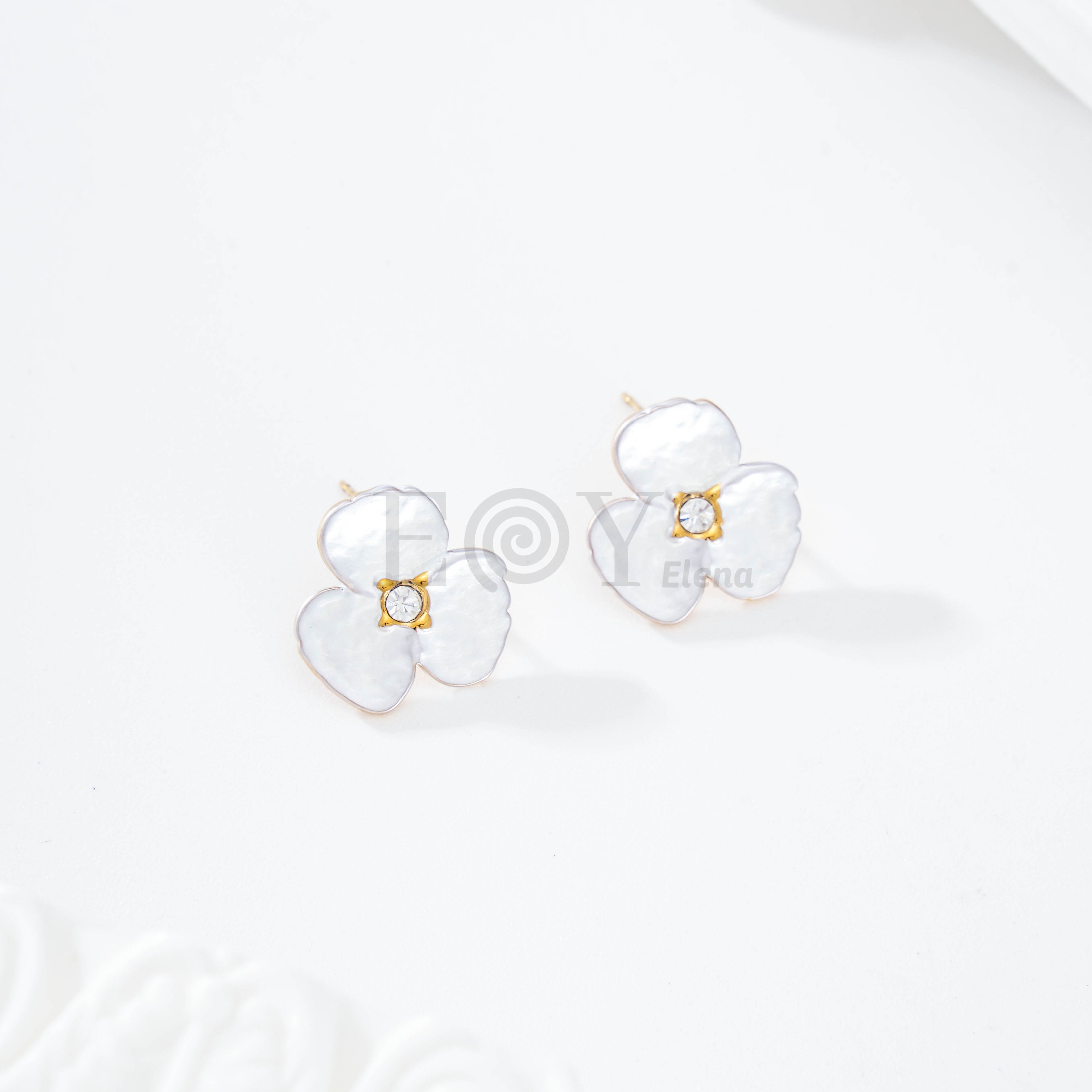 Pendientes flor color