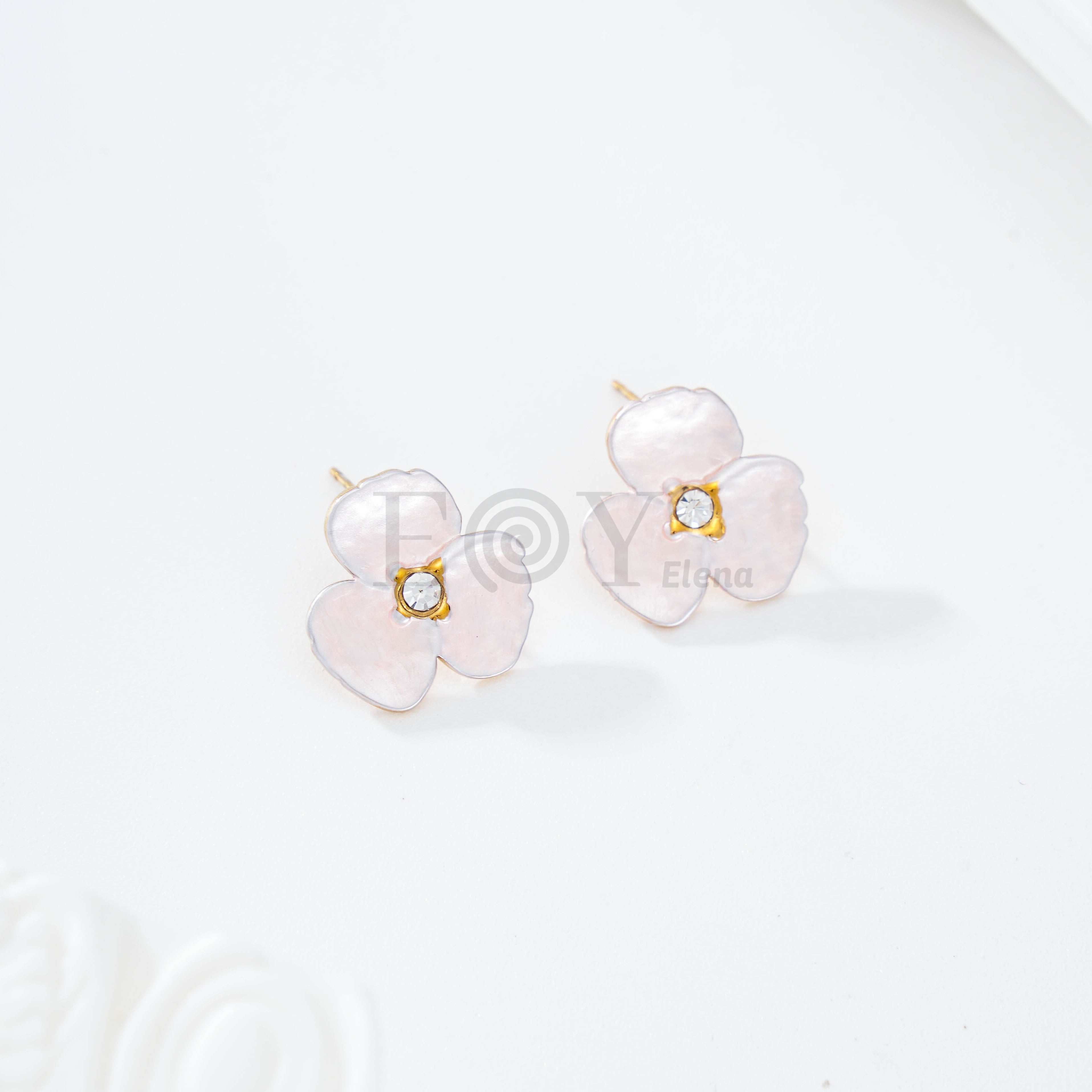 Pendientes flor color