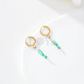 Pendientes de aro con pez color