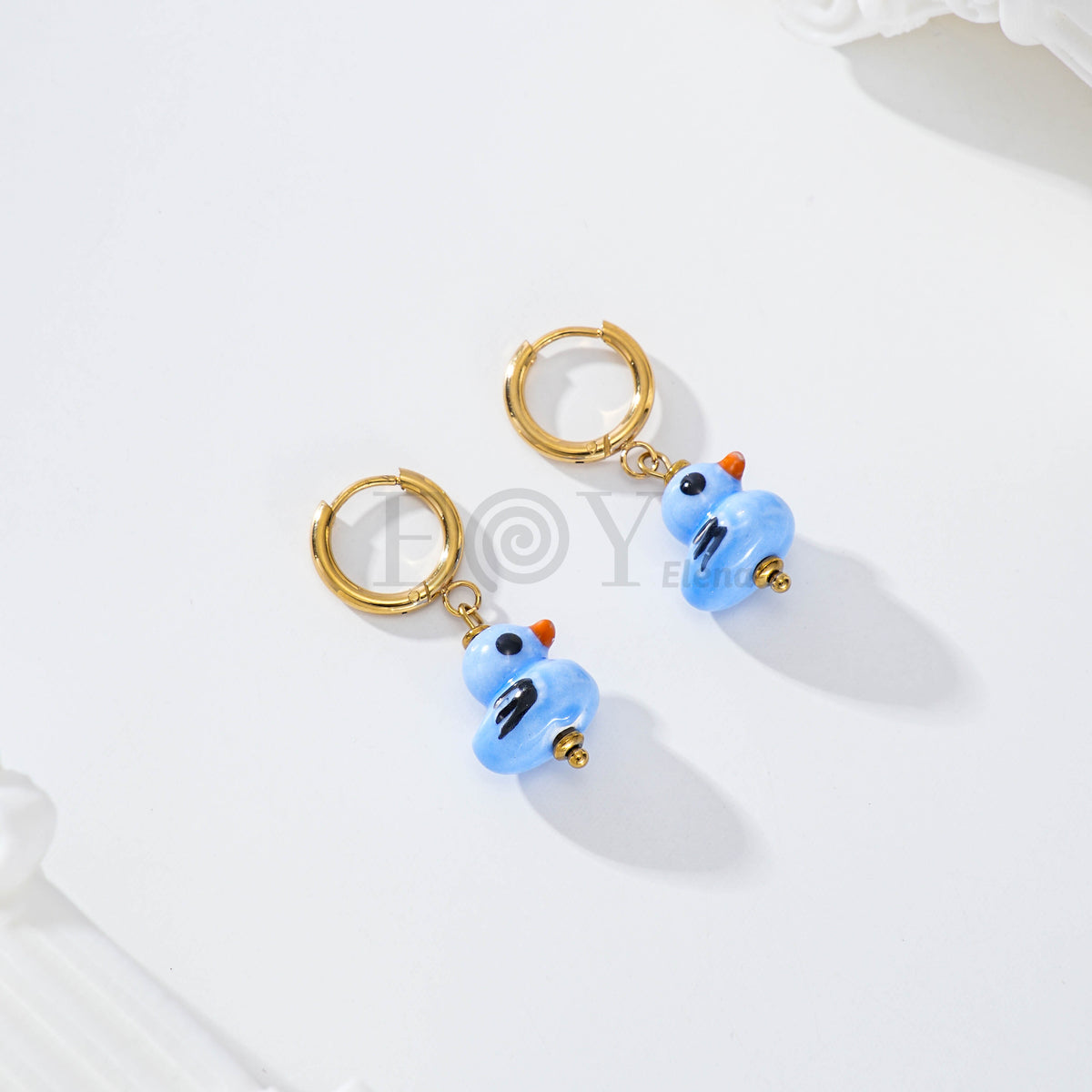Pendientes aro pato color