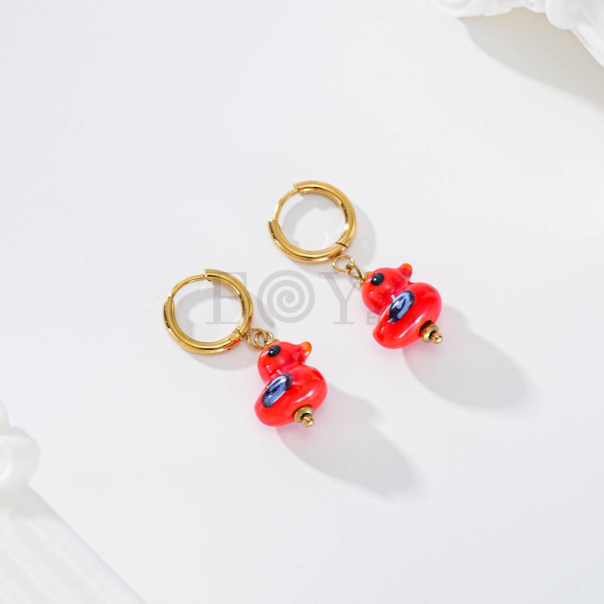 Pendientes aro pato color
