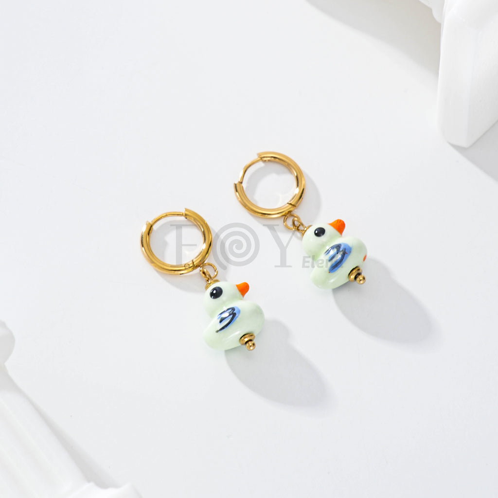 Pendientes aro pato color