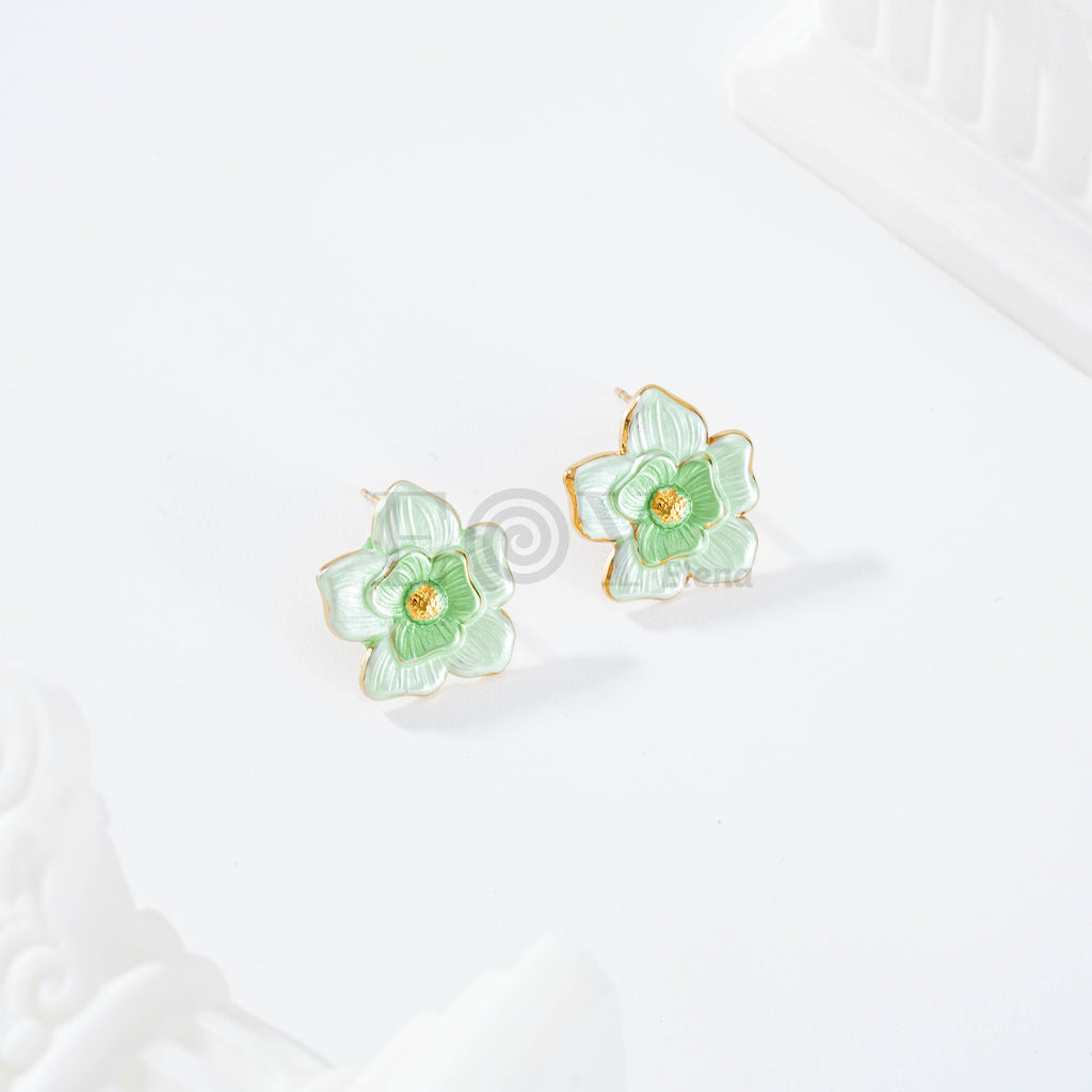 Pendientes flor color