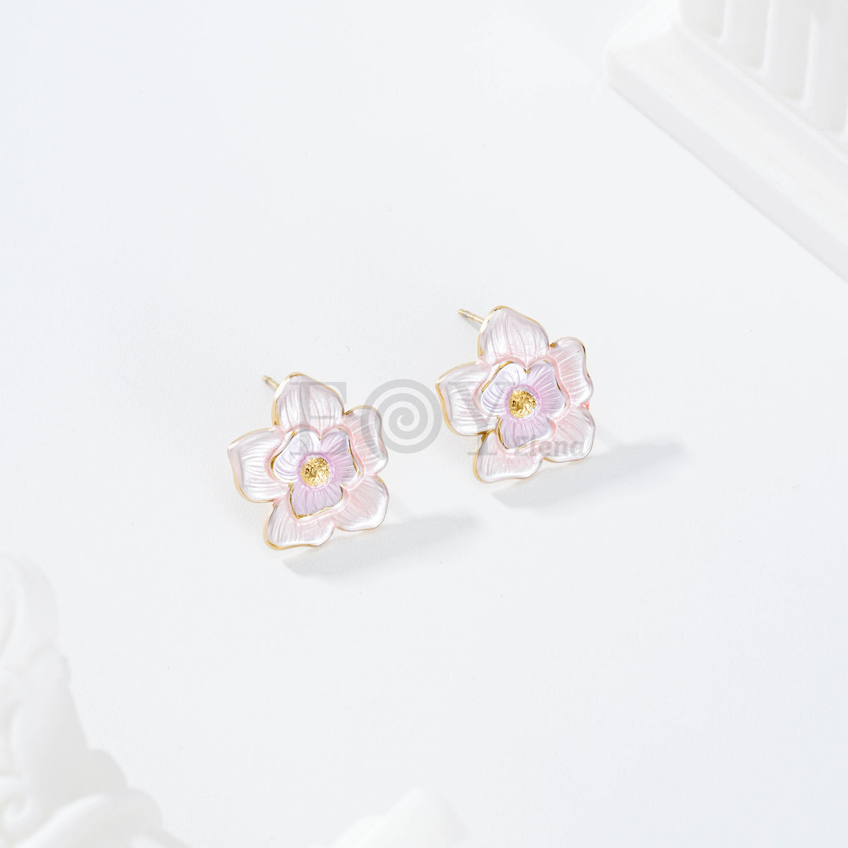 Pendientes flor color
