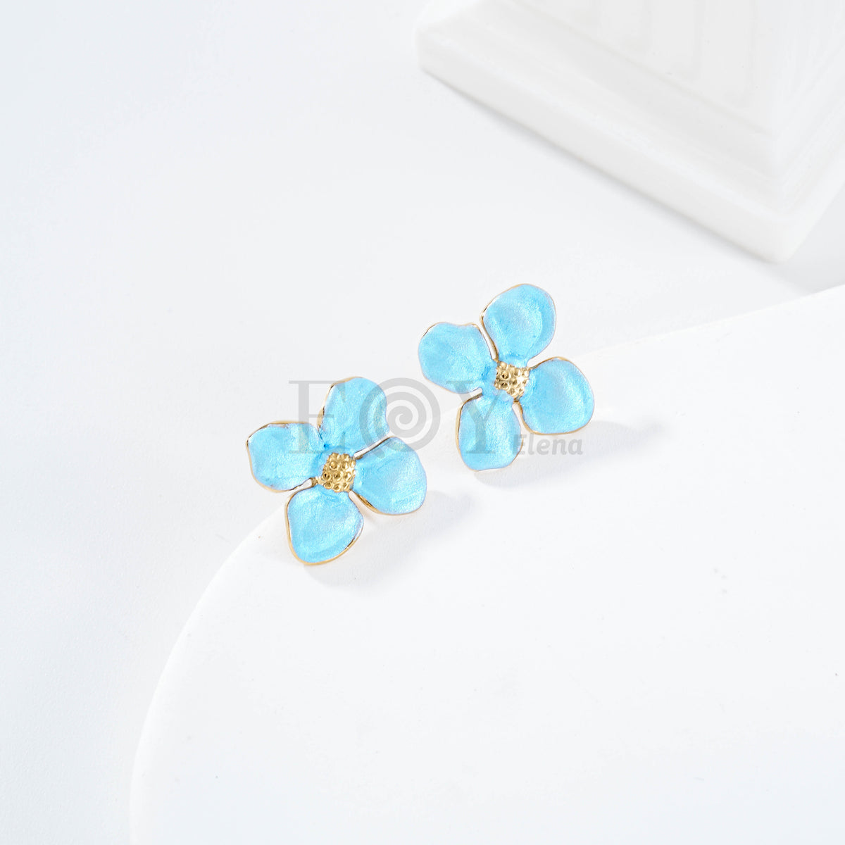 Pendientes flor color